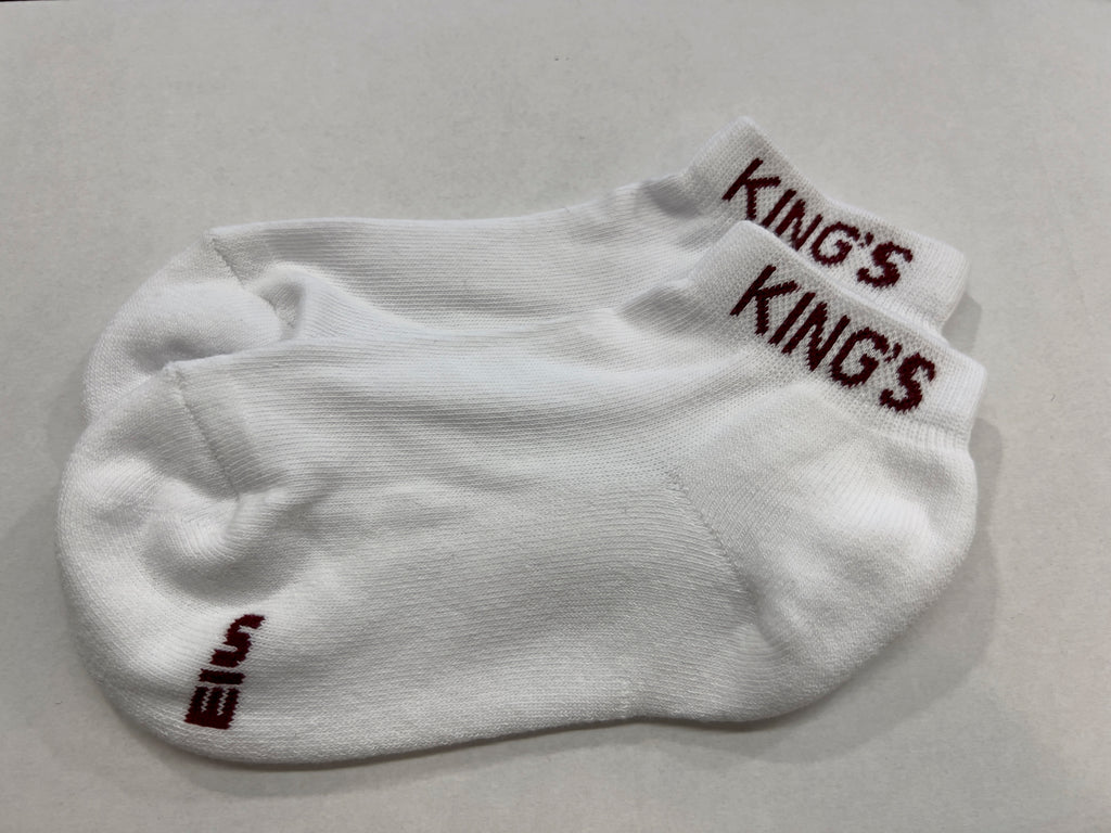 King's White Ankle Sport Socks